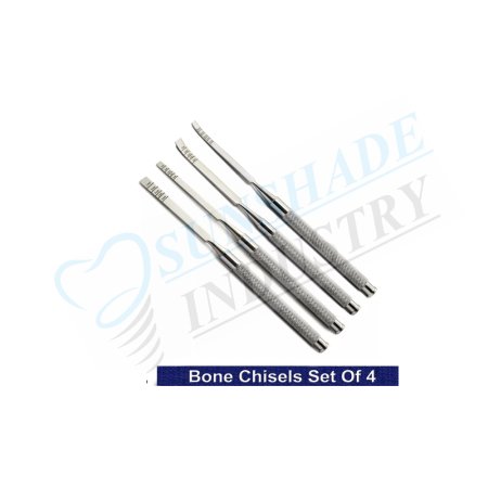 Dental Bone Chisels Set – 4 Pcs Surgical Tooth Extraction & Bone Splitting Instrument